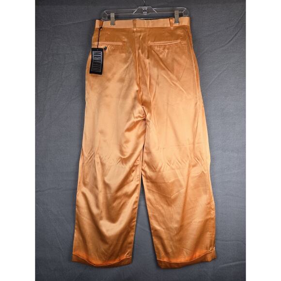 Vintage Metrics Men's Pants Size 32 Orange Relaxed Wide Leg Cuffed NWT Y2K - Picture 2 of 6